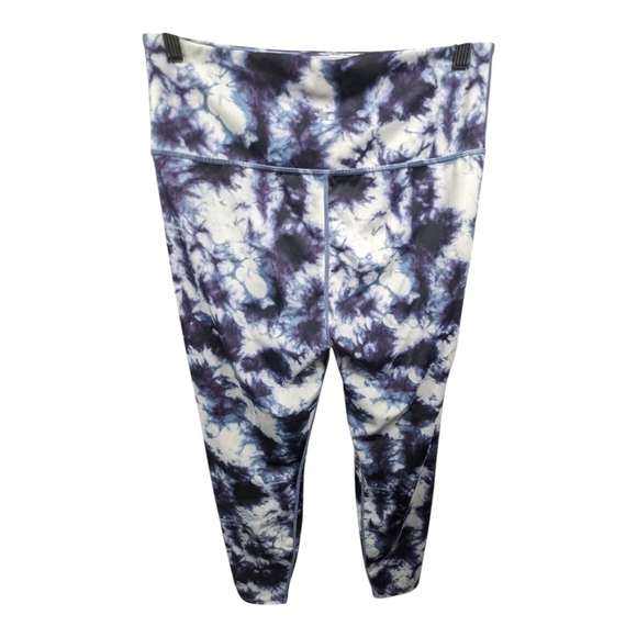 JoyLab Blue and White Leggings with Tie-Dye Pattern Sz L - Picture 1 of 7